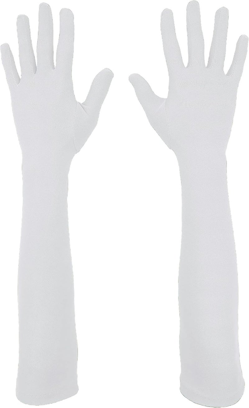 VSVO Unisex 17.7" Elbow Length Spandex Stretchy Costume Gloves Opera Party Bridal Dance Gloves - Image 1