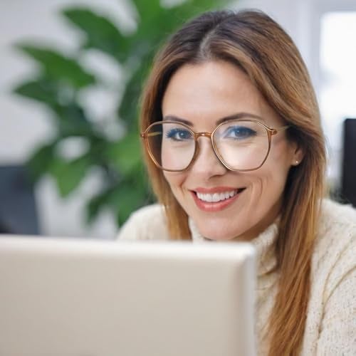 VISOONE Lightweight Progressive Multifocal Anti-Fog Reading Glasses TR90 with Blue Light Blocking Stylish Women Men RANE - Image 2