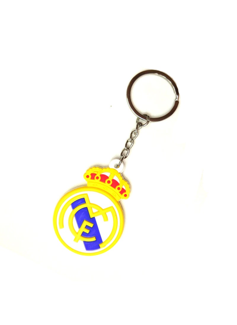 Generic Soccer Souvenir PVC Keychain Double-Sided Team Crest Real Madrid 