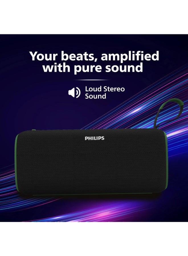 Philips Renewed - Audio TAS2400GR Portable Bluetooth Speaker with 32W RMS Stereo Sound and IPX4 Waterproof Design Green - Image 5