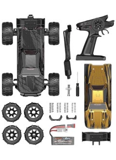 Mjx MJX Hyper Go 14210 Brushless RC Cars for Adults,1/14 High-Speed 55-75KMH Fast RC Truck,2SBattery, 4wd Offroad Electric Powered Remote Control Cars Gift for Boys with 2 Shells and Extra Tires  - Image 3