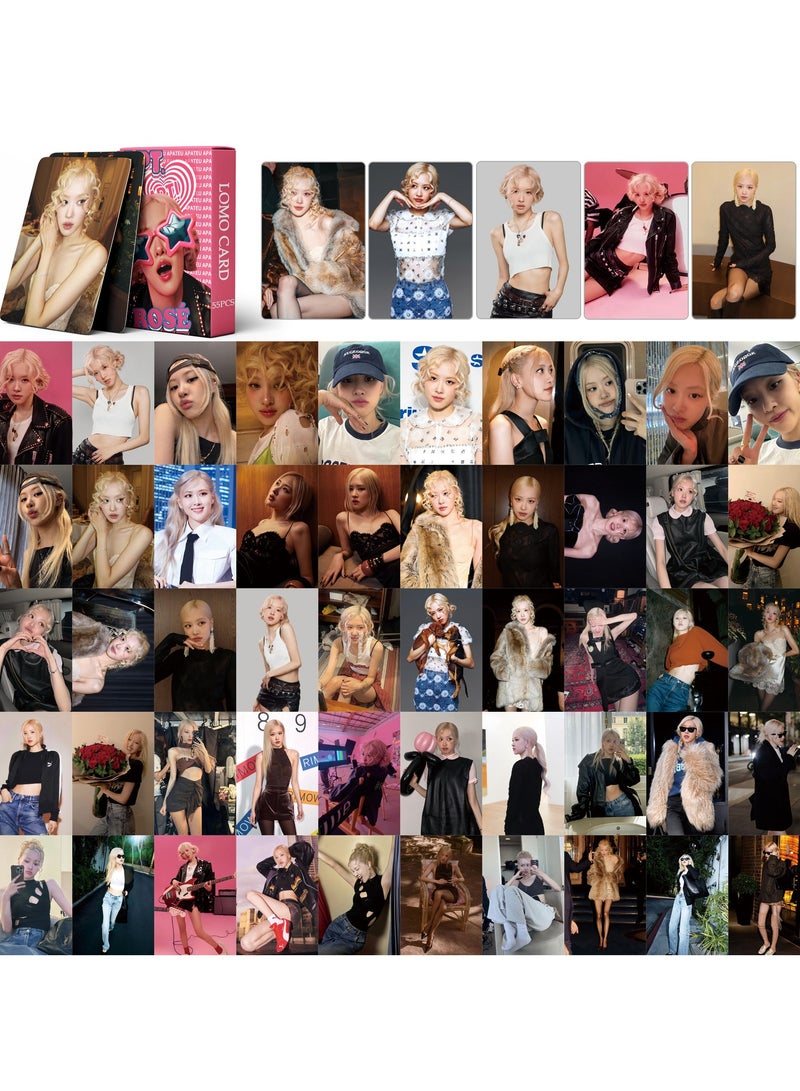 إيهوم 55 قطعة بطاقة لومو لأغنية BLACKPINK ROSÉ الجديدة APT - Image 2