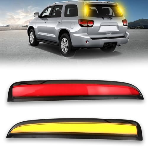 PGTOPONE Smoked LED Rear Trunk Pillar Tail Light Column Replacement Compatible with Toyota Sequoia 2007-2021 SR5 Limited Platinum TRD PRO Capstone Plug and Play - Image 1