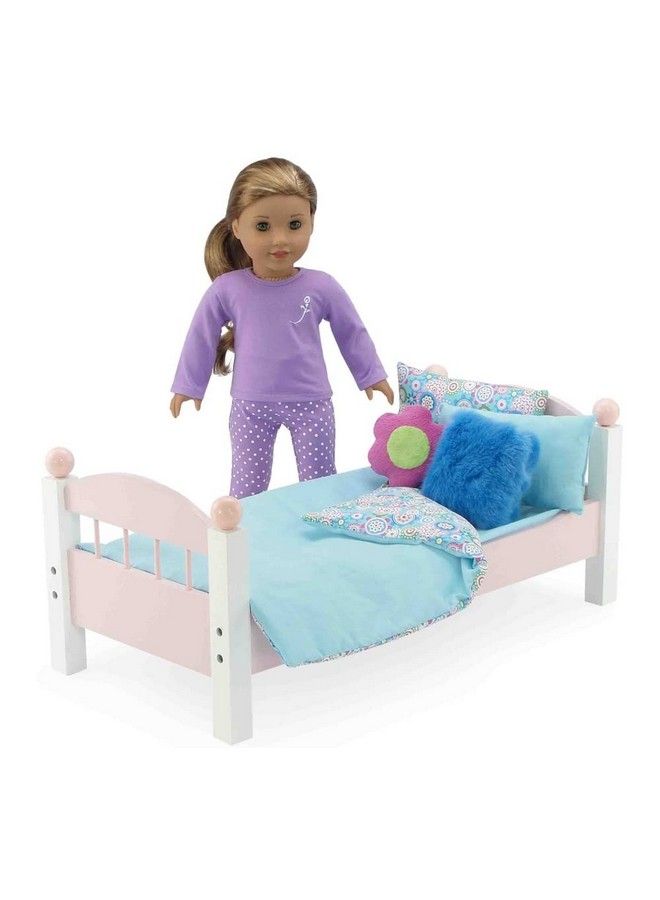 Emily Rose 18 Inch Doll Bedding Accessories Set ; Fun Groovy 6 Pc Thick Reversible 18" Doll Bedding Accessory ; Fits 18" Doll Beds Bunkbeds Cribs And Cradles - Image 5
