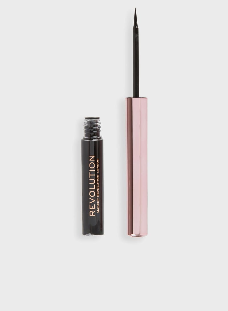 REVOLUTION Super Flick Liquid Eyeliner Black - Image 1