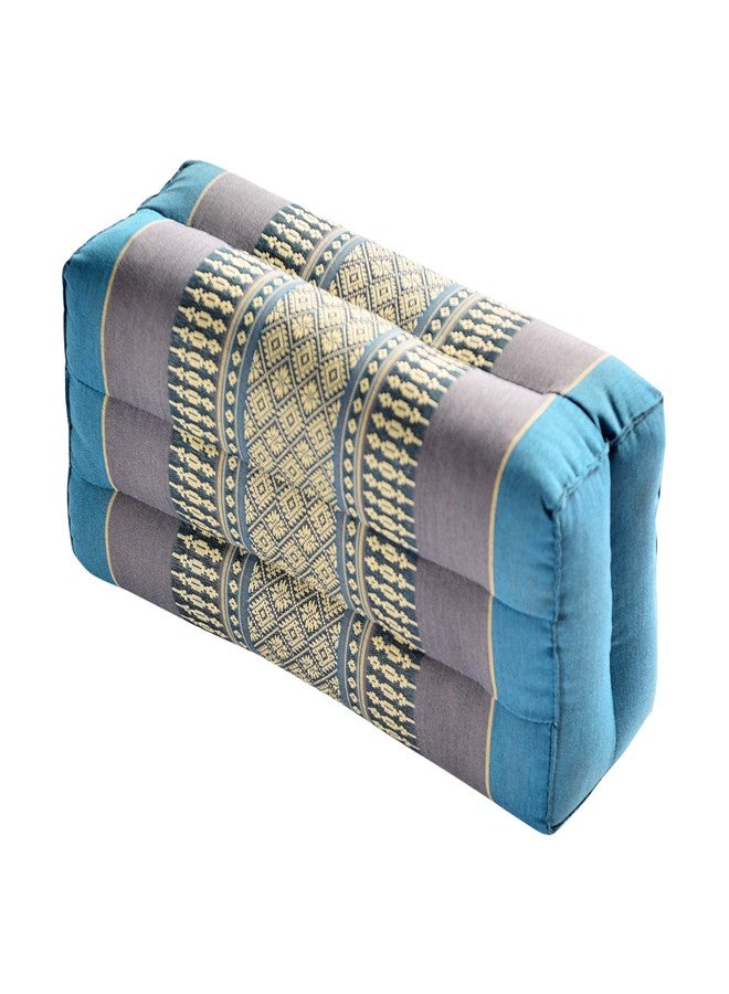 Zafuko Yoga & Meditation Cushion - Teal/Turquoise - Organic Water-Resistant Kapok Filling, Meditation Cushion, Soft Yoga Prop - Image 3