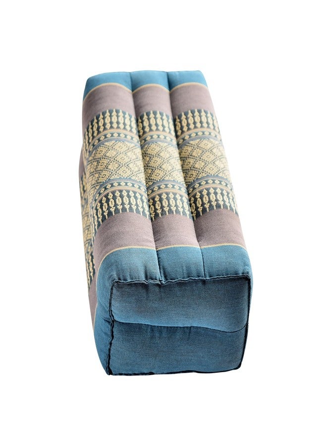 Zafuko Yoga & Meditation Cushion - Teal/Turquoise - Organic Water-Resistant Kapok Filling, Meditation Cushion, Soft Yoga Prop - Image 2