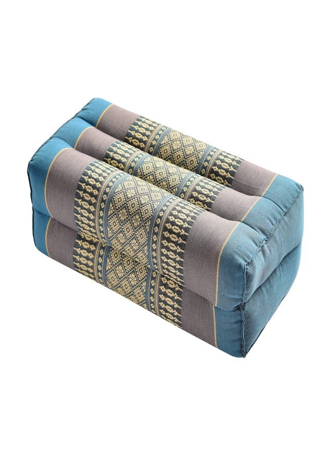 Zafuko Yoga & Meditation Cushion - Teal/Turquoise - Organic Water-Resistant Kapok Filling, Meditation Cushion, Soft Yoga Prop - Image 1
