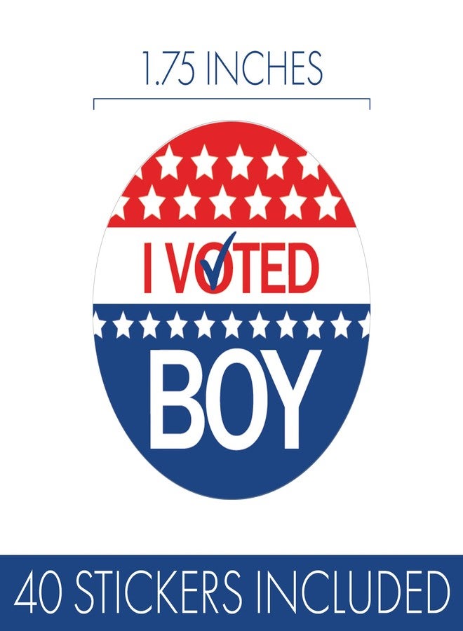 DISTINCTIVS Red White and Blue Gender Reveal Stickers, 40 Count - Image 3