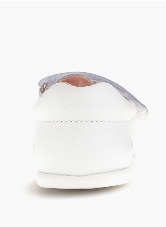 Girls' Textured Sandals with Hook and Loop Closure