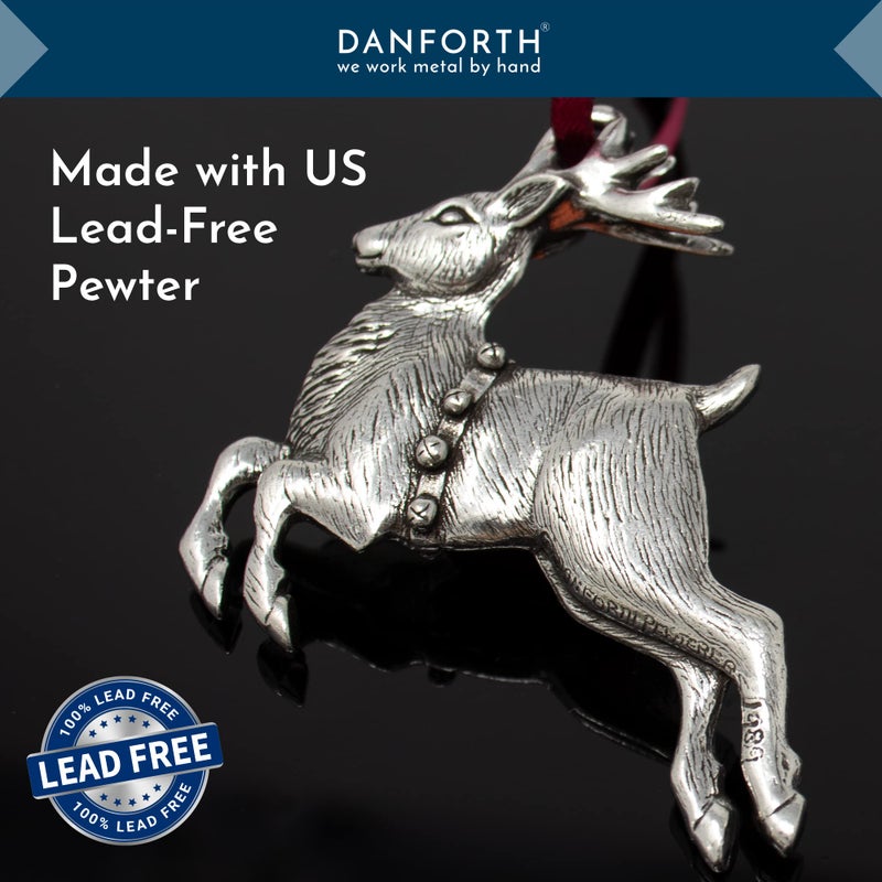 Danforth - Reindeer Christmas Ornament - Handcrafted Pewter Reindeer Ornaments for Christmas Tree - Made in USA - Image 4