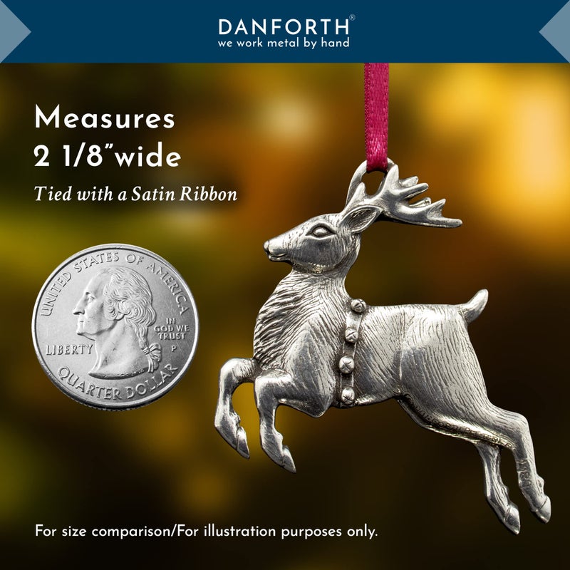Danforth - Reindeer Christmas Ornament - Handcrafted Pewter Reindeer Ornaments for Christmas Tree - Made in USA - Image 5