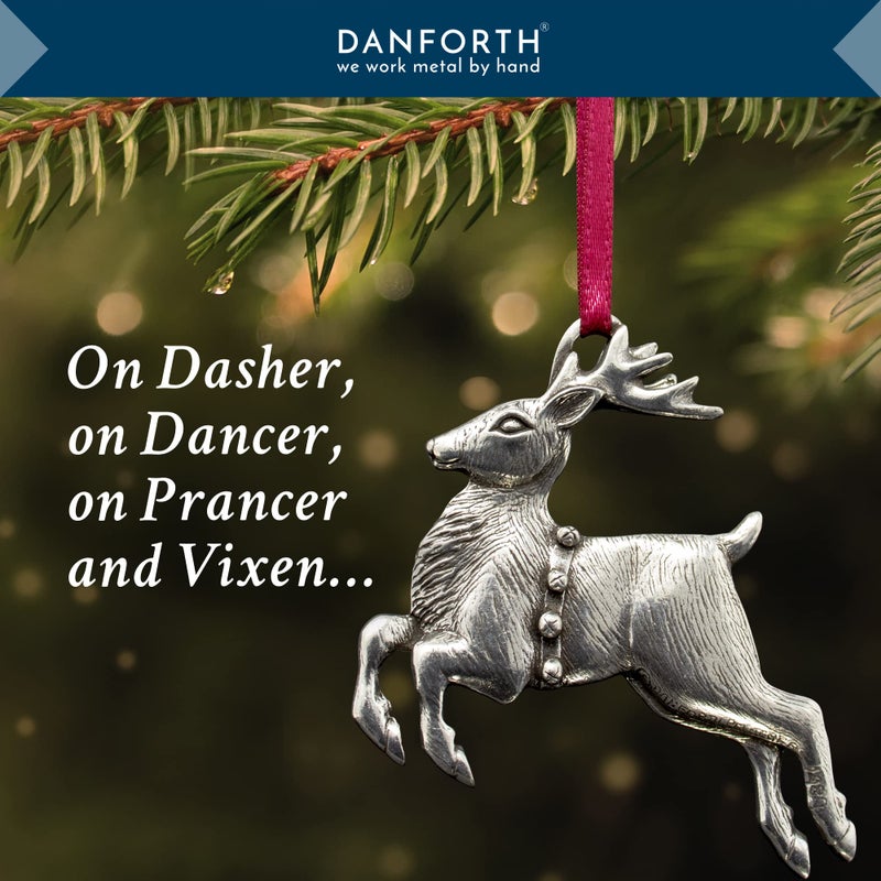 Danforth - Reindeer Christmas Ornament - Handcrafted Pewter Reindeer Ornaments for Christmas Tree - Made in USA - Image 2