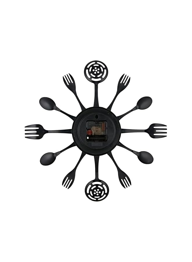 The Bros Spoon-Fork Kitchen Clock Black 40cm - Image 3