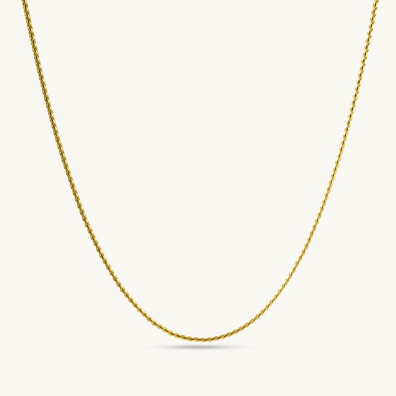 Palmonas 18K Gold Tone Plated Classic Cable Link Chain For Men - Waterproof & Anti-Tarnish - Image 1