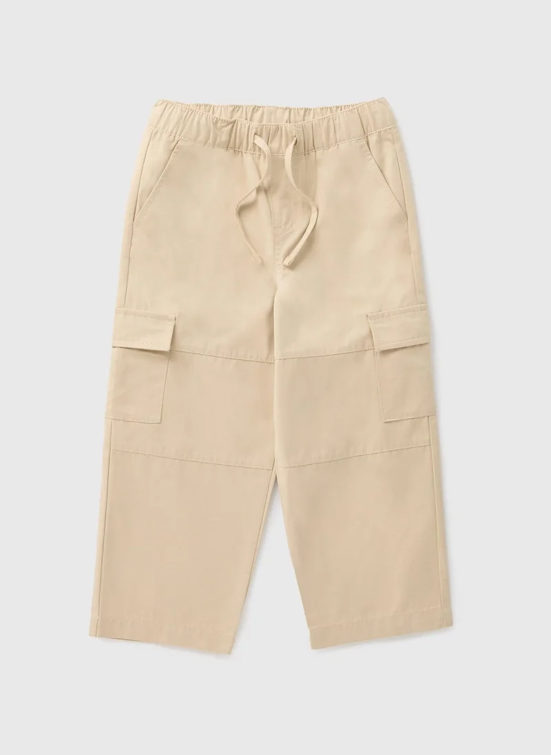 Matalan Boys Stone Wide Leg Cargo Trousers