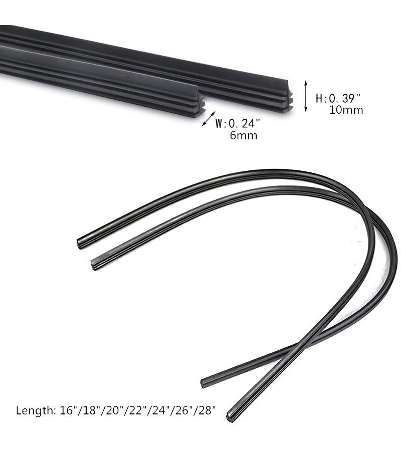 1 Pair 21 Inch Premium Rubber Strips for Boneless Car Wiper Blades Perfect Fit - Image 2