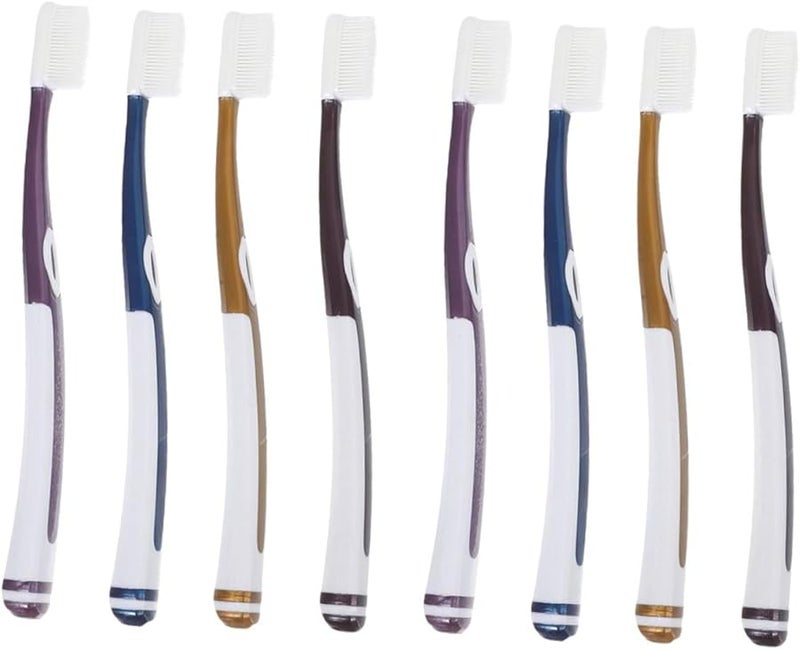 VICASKY 8 قطع فرش أسنان سيليكون بشعيرات ناعمة نانوية للثة الحساسة تنظيف عميق وسهل الحمل للسفر - Image 2