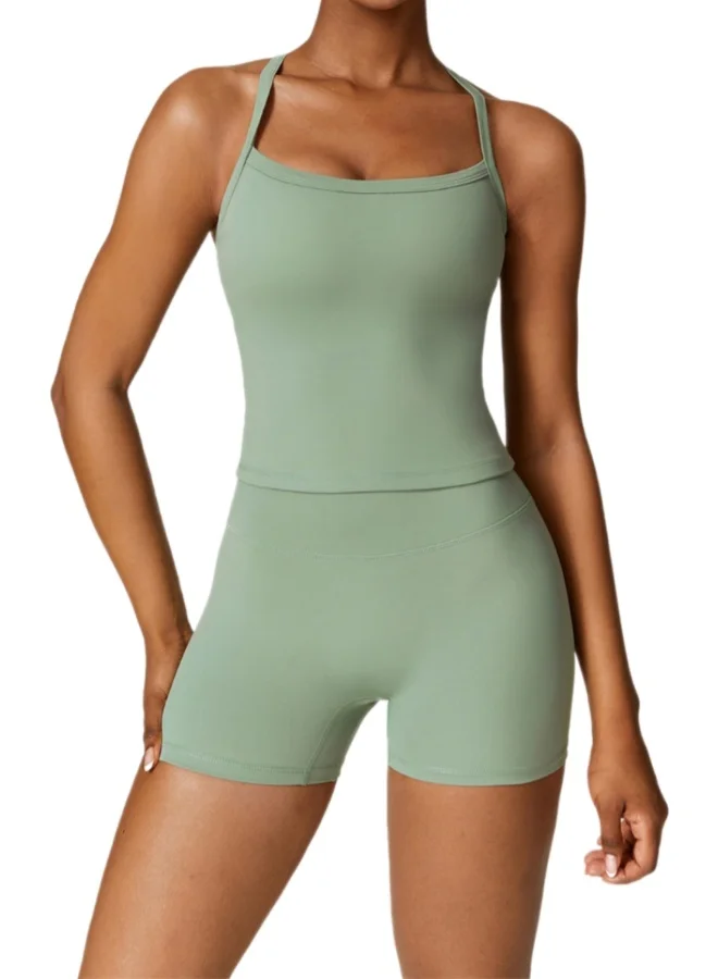 KAWN.YOGA Womens Sleeveless Athletic Tank Top - Padded Low Impact Workout Yoga Shirt with Removable Built in Bra
