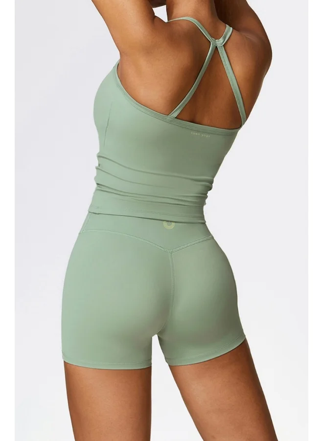 KAWN.YOGA Womens Sleeveless Athletic Tank Top - Padded Low Impact Workout Yoga Shirt with Removable Built in Bra