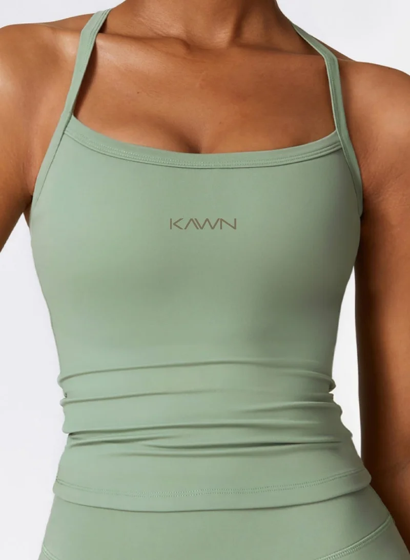 كون.يوغا بلوزة رياضية نسائية بدون أكمام مبطنة لليوجا منخفضة التأثير مع حمالة صدر مدمجة قابلة للإزالة