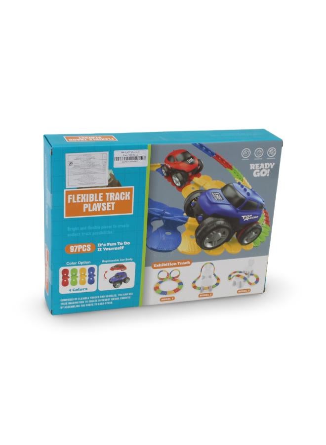 OKO Kids Flexible Racing Track Playset – 97 Pieces - Image 2