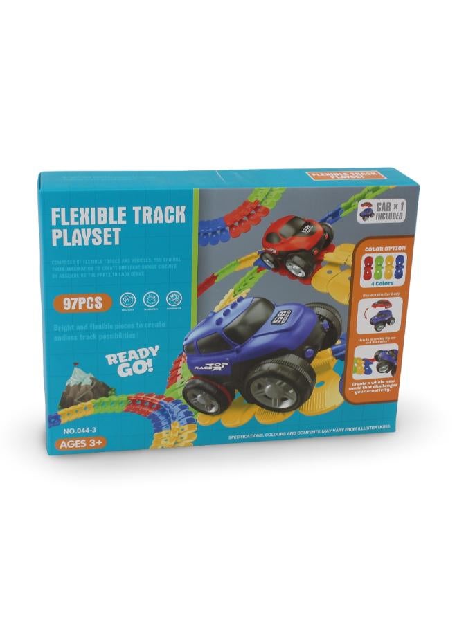 OKO Kids Flexible Racing Track Playset – 97 Pieces - Image 1