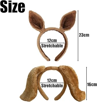 SIKAMARU 2 Pieces Of Animal Ear Headbands Cute Plush Headbands Cartoon Ear Headbands WomenS Hairbands Creative Plush Headbands - Image 2