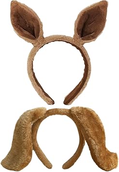SIKAMARU 2 Pieces Of Animal Ear Headbands Cute Plush Headbands Cartoon Ear Headbands WomenS Hairbands Creative Plush Headbands - Image 1
