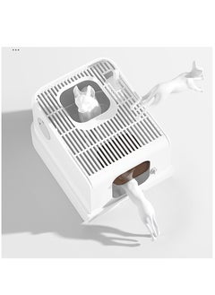 Arabest Cat Litter Box Top Entry Cat Litter Box with Lid, Large Covered Litter Box for Cats Foldable Leak Proof Cat Toilet with Cat Litter Scooper and Drawer  - Image 4