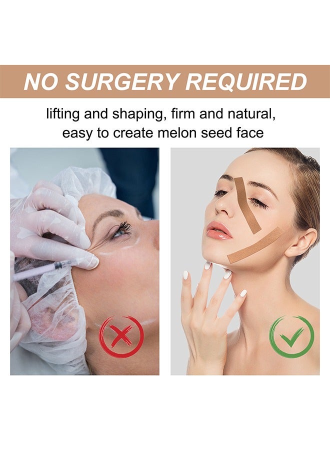 Elaimei Facial Myofascial Lift Tape - Face Lift Stickers, Face Toning Tape Anti Freeze Anti Wrinkle Belts Patche, Neck Lift Tape Unisex For Firming and Tightening 2.5cm*5m  - Image 3