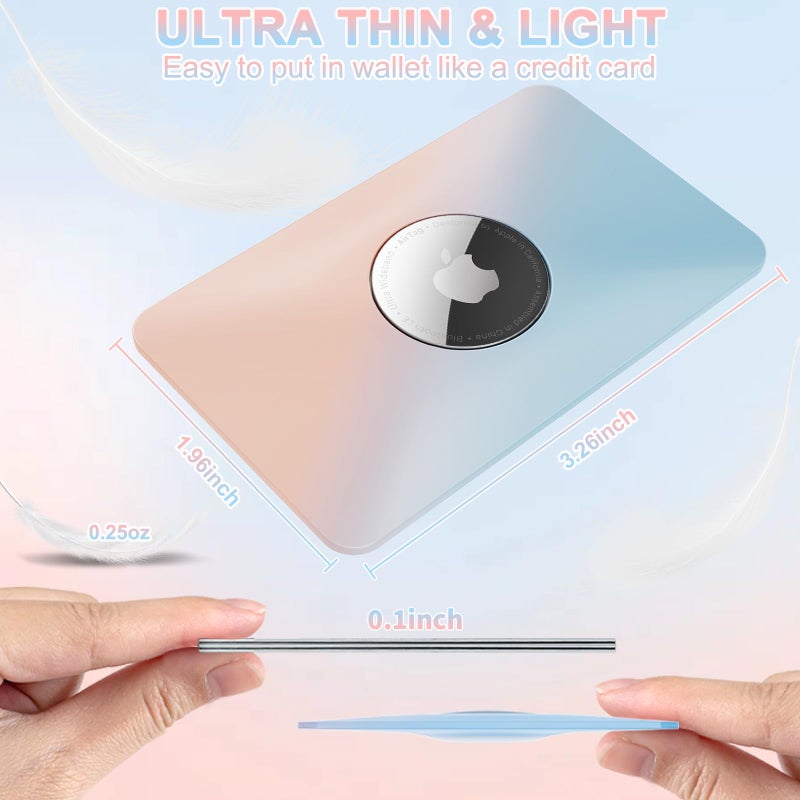 PSRAT Airtag Wallet Holder Card Insert 2 Pack,Ultra Thin Card Case for Apple Airtag,Air tag Card Holder for Purse, Handbag, Backpack Wallet, Clutch Bag | Stays Hidden | Vibrant Colors - Image 4
