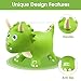 Hot Max HotMax Dinosaur Bouncy Hopper Toys Bouncy Horse for Toddlers Inflatable Ride on Bouncy Animals Bouncing Triceratops for Kids Birthday Gift for 18 Months 2 3 4 Year Old Boy or GirlGreen - Image 4