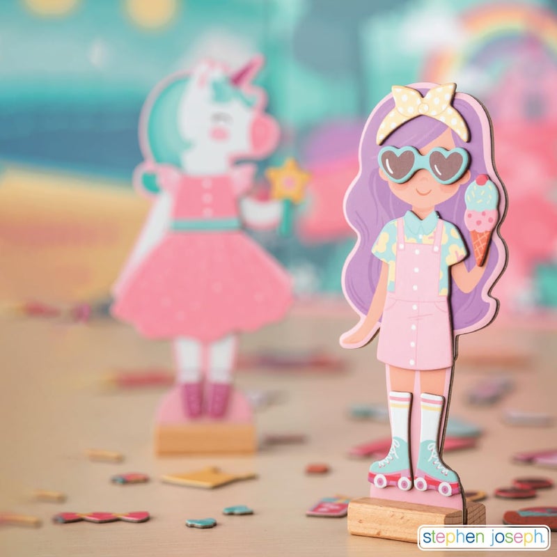 Stephen Joseph, Magnetic Dress Up Doll Bunny and Mouse - Image 2