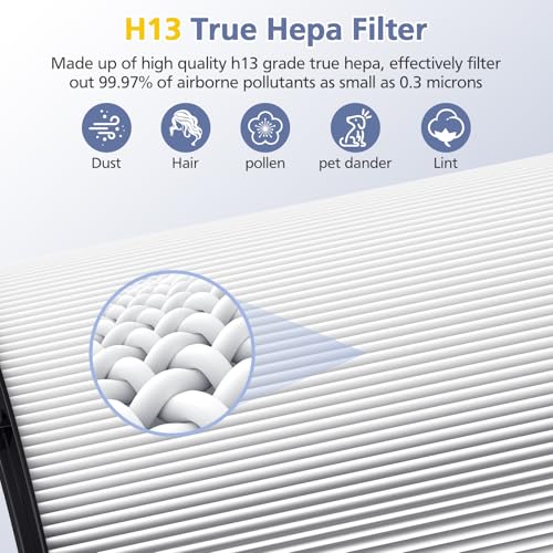 Ecleanfy Upgraded 2-in-1 Replacement Filter Compatible with Dyson TP07 TP10 HP10 TP06 HP06 TP04 HP04 PH02 PH01 PH03 PH04 HP09 TP09 HP07 Air Purifier, 360°Combi Glass H13 True Hepa+ Activated Carbon Filter - Image 4