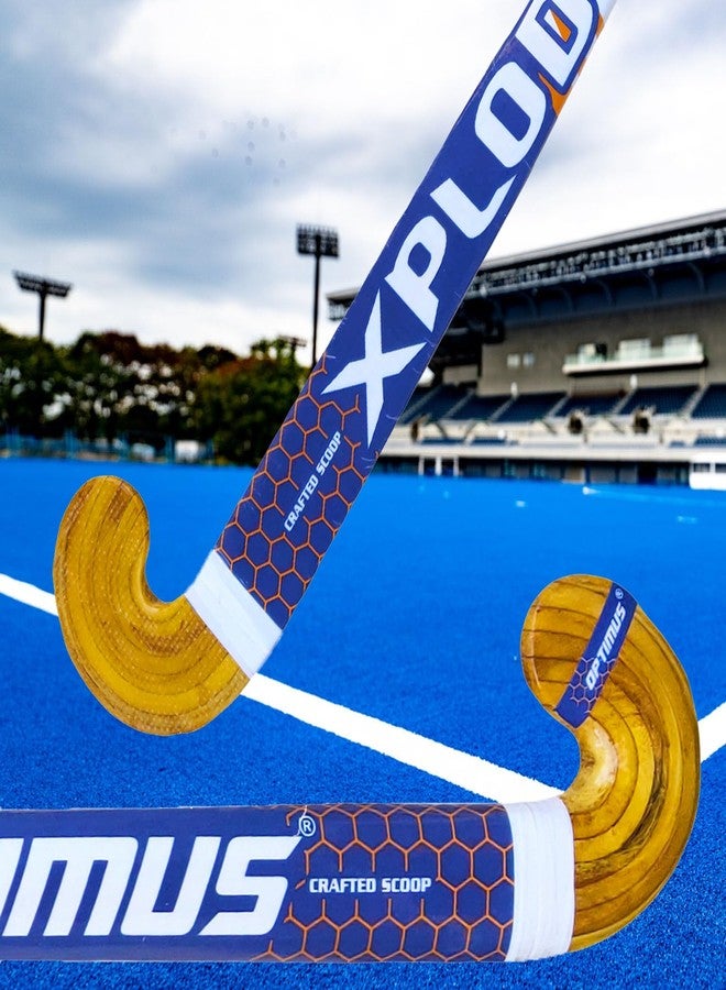 Optimus® Xplod Senior Hockey Stick Fiberglass with Laminated Head-37 Inch with Tetron Cover - Image 2