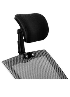 Office Chair Headrest Attachment Chair Adjustable Headrest Black Mesh Nylon Frame Head Rest Head Support Cushion Head Elastic Sponge Pillow for Desk Chair, 1.8 x 10 x 5.5 Inch