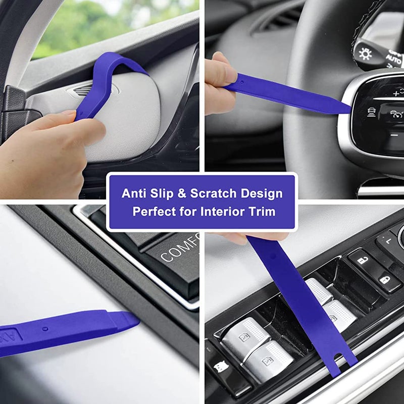 Supvox® 5Pcs Pry Tools For Car Auto Radio Door Clip Panel Trim Dash Audio, New Car Door Clip Panel No Scratch Dismantle Kits Versatile Professional Tool Set - Image 5