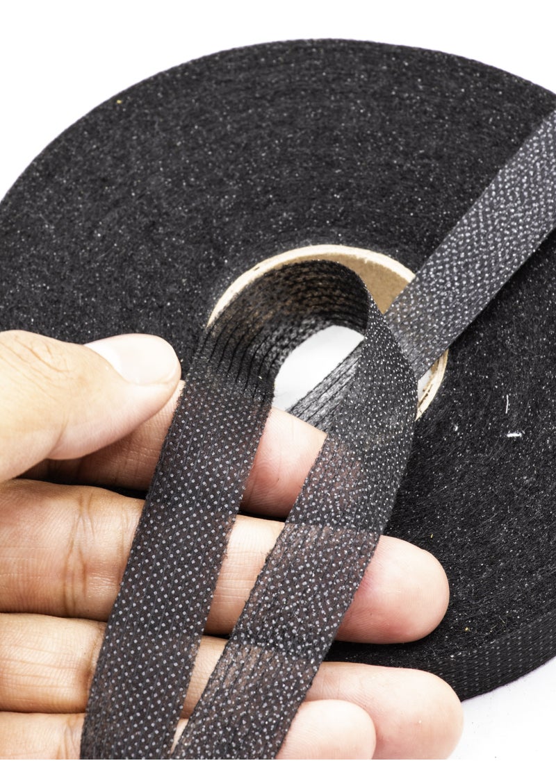 Generic - 15mm Interlining - with Thread - 73 Meter Roll - Black - Image 1