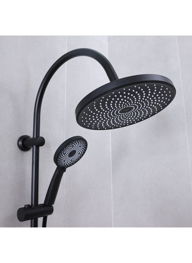 milano - Danube Home Lucy Shower Column Matt Black, Stainless Steel Shower Column With Matted Color,Rain Shower With Single Handle Faucet, Handheld Shower Black - Image 1