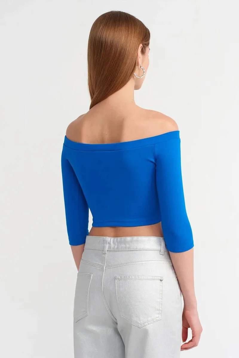 ديلفين DILVIN Women’s Off-shoulder Crop Blouse
