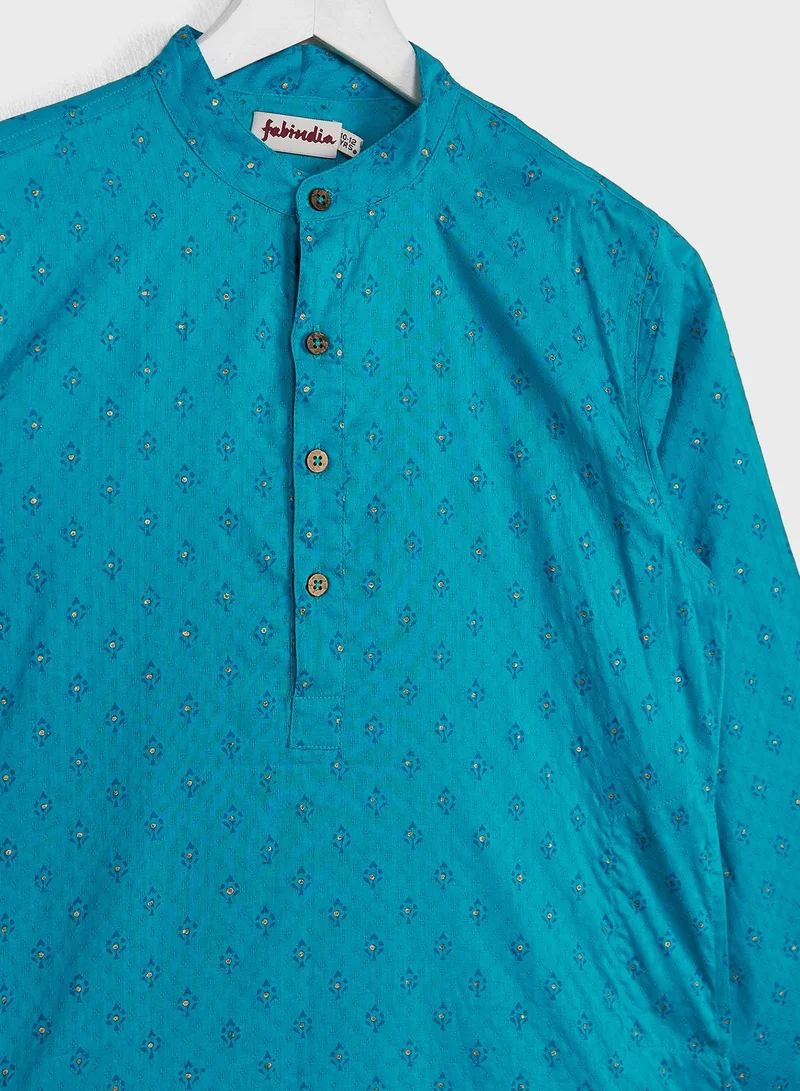Fabindia Kids Printed Long Kurta