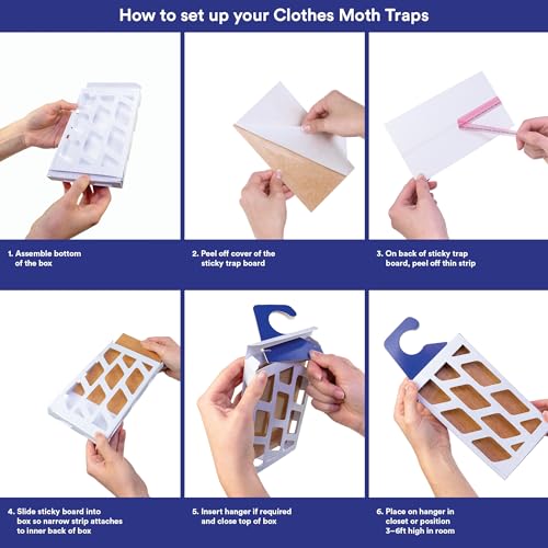 MothPrevention Powerful Moth Traps for Clothes & Closets | Refillable 3-Pack | Odor-Free & Natural | Moth Pheromone Traps for House & Clothing - Image 5