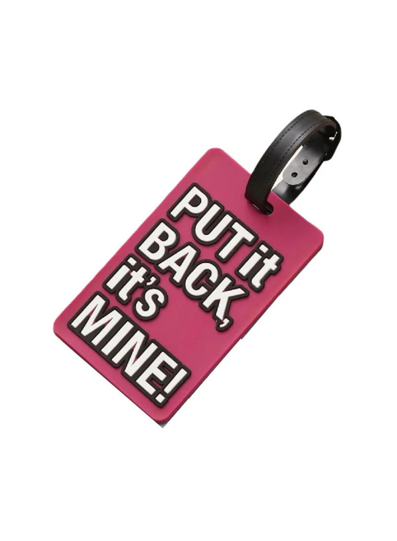 Cuisine Art Luggage Tag with Name ID Card, Personalized Identifier ID Labels, Flexible PVC Travel Tags, Secure Travel Luggage Labels for Baggage Identity, Suitcase Tag  – Design, Maroon