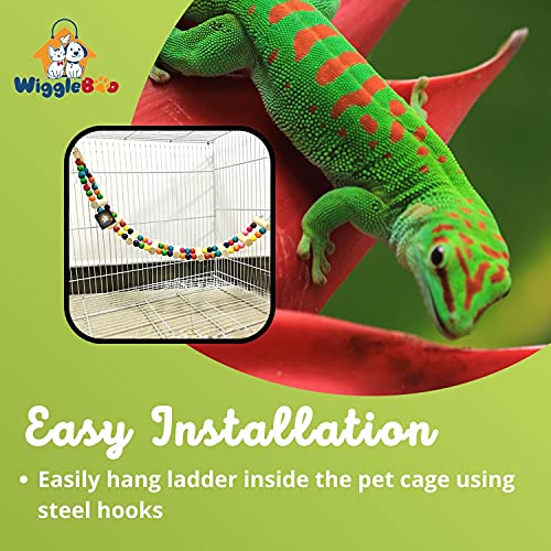 WiggleBoo Pet Flexible Ladder Cage Toy | for Reptiles - Iguana, Gecko, Lizards | Playing, Climbing & Chewing | 48cm - Image 5