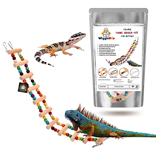 WiggleBoo Pet Flexible Ladder Cage Toy | for Reptiles - Iguana, Gecko, Lizards | Playing, Climbing & Chewing | 48cm - Image 1