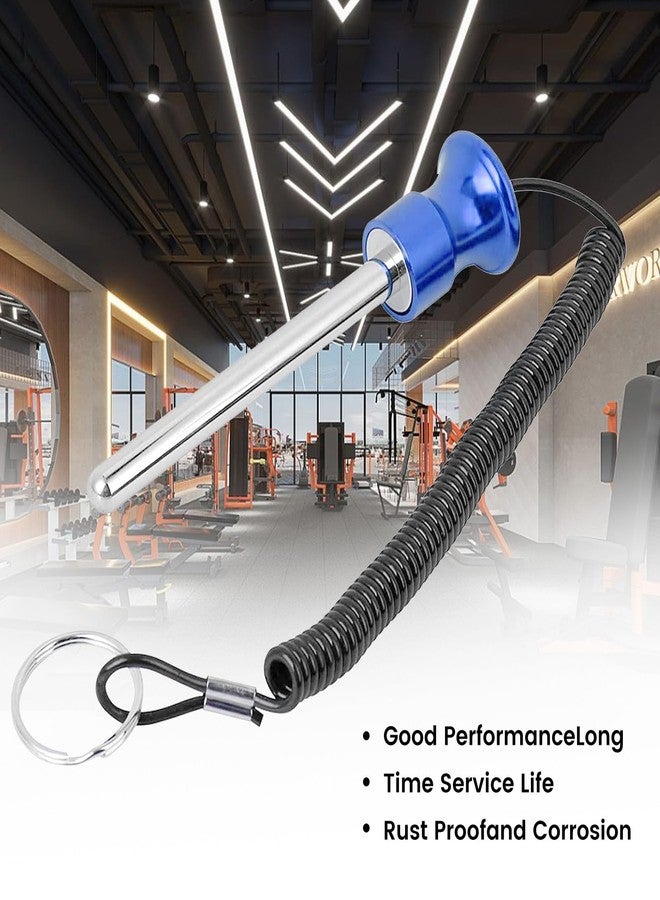 STDKDFW Weight Stack Pin,Universal Magnetic Weight Pin with Pull Rope Strength Training Equipment for Commercial Gym or Home Gym | Pin Insert | Heavy Duty | Health Club Grade Steel Gym Accessories (Blue) - Image 3