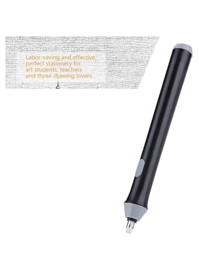 ممحاة قلم كهربائية أوتوماتيكية، ممحاة كهربائية قابلة للشحن للرسم، ممحاة فنان قابلة للشحن للتخطيط، الرسم، الرسم التخطيطي، أداة تفاصيل (أسود) - Image 3