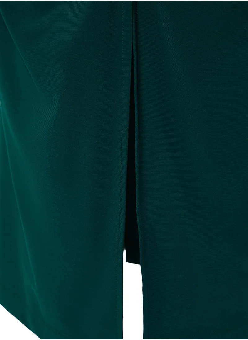 trendyol Ruched Front Slit Dress