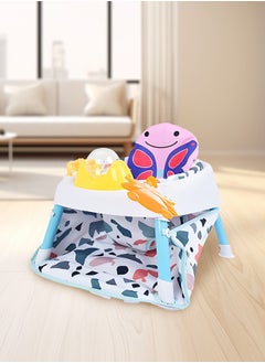 Soft Touch Portable Baby Sitting Support Baby Play Sit Me Up Floor Seat with Developmental Toys Activity Center Sit Up Infant Feeding Playing Learning Chair Baby Seat  - Image 2